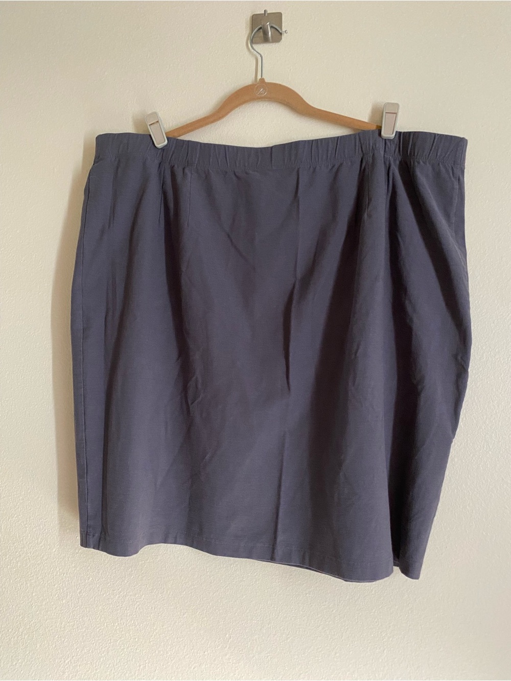 Eileen Fisher Gray Washable Stretch Crepe Skirt